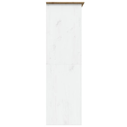 Kleiderschrank BODO Grau 146x53,5x173 cm Massivholz Kiefer