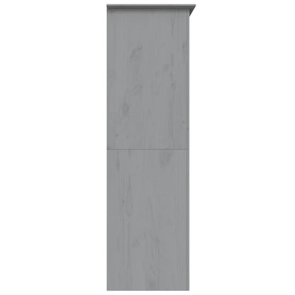 Kleiderschrank BODO Grau 146x53,5x173 cm Massivholz Kiefer
