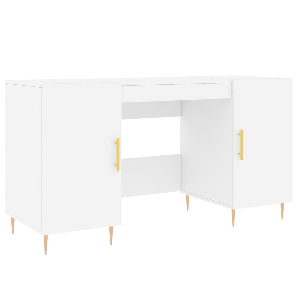 Schreibtisch mit Regal Schwarz Eichen-Optik 140 x 50 x 75 cm