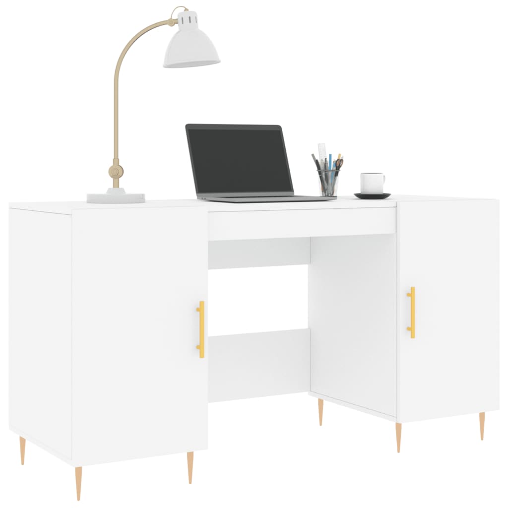 Schreibtisch mit Regal Schwarz Eichen-Optik 140 x 50 x 75 cm