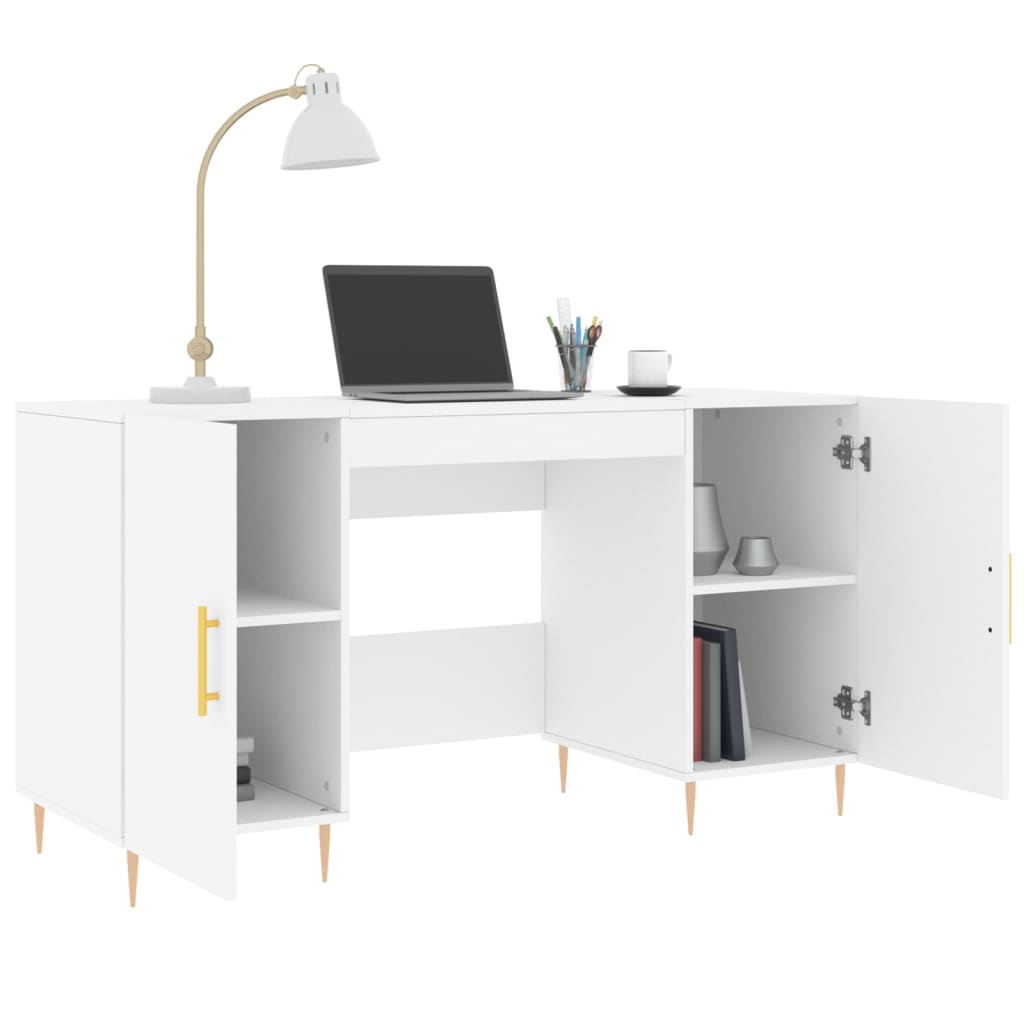 Schreibtisch mit Regal Schwarz Eichen-Optik 140 x 50 x 75 cm
