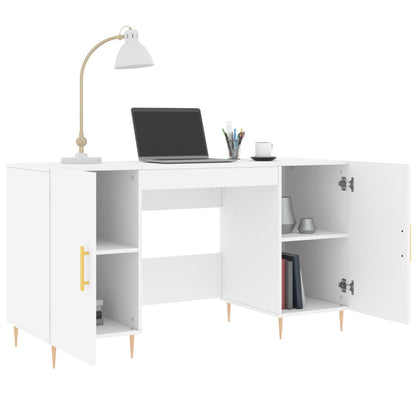 Schreibtisch mit Regal Schwarz Eichen-Optik 140 x 50 x 75 cm