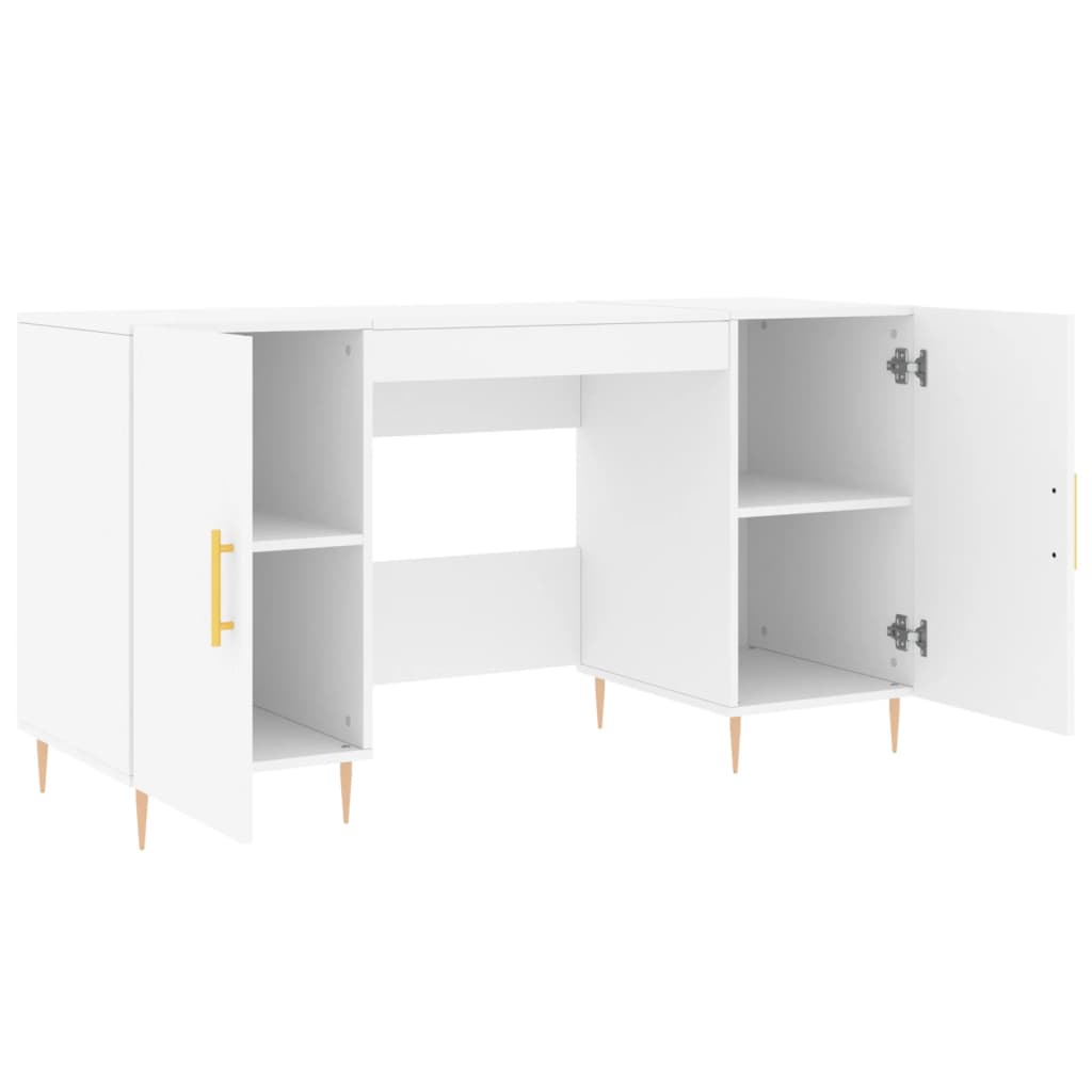 Schreibtisch mit Regal Schwarz Eichen-Optik 140 x 50 x 75 cm