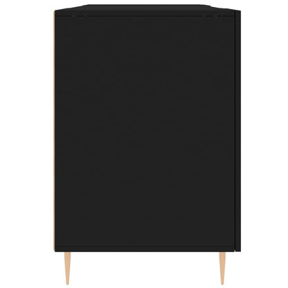 Schreibtisch mit Regal Schwarz Eichen-Optik 140 x 50 x 75 cm
