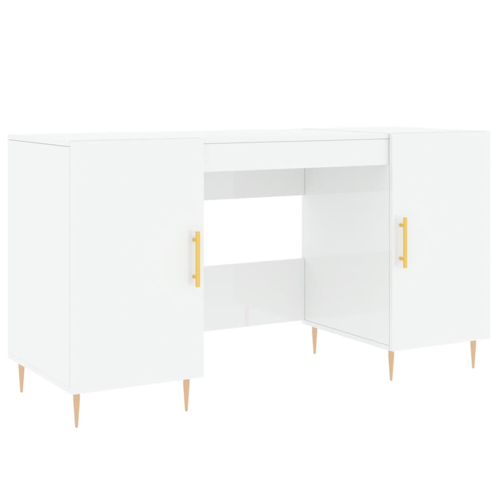 Schreibtisch mit Regal Schwarz Eichen-Optik 140 x 50 x 75 cm