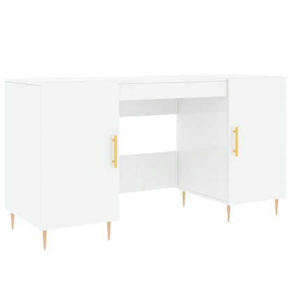 Schreibtisch mit Regal Schwarz Eichen-Optik 140 x 50 x 75 cm