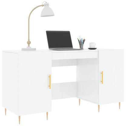 Schreibtisch mit Regal Schwarz Eichen-Optik 140 x 50 x 75 cm