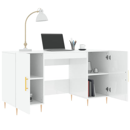 Schreibtisch mit Regal Schwarz Eichen-Optik 140 x 50 x 75 cm