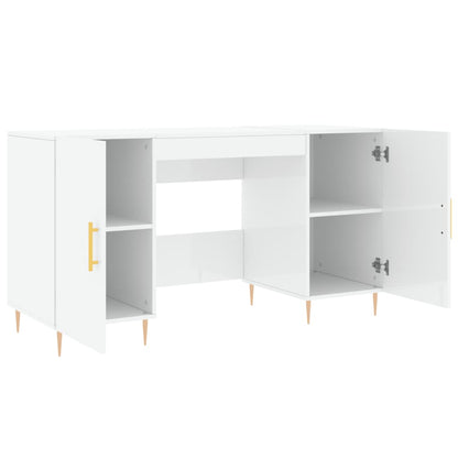 Schreibtisch mit Regal Schwarz Eichen-Optik 140 x 50 x 75 cm