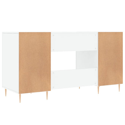 Schreibtisch mit Regal Schwarz Eichen-Optik 140 x 50 x 75 cm