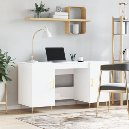 Schreibtisch mit Regal Schwarz Eichen-Optik 140 x 50 x 75 cm