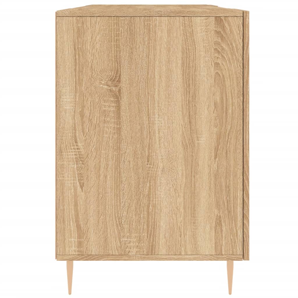 Schreibtisch mit Regal Schwarz Eichen-Optik 140 x 50 x 75 cm