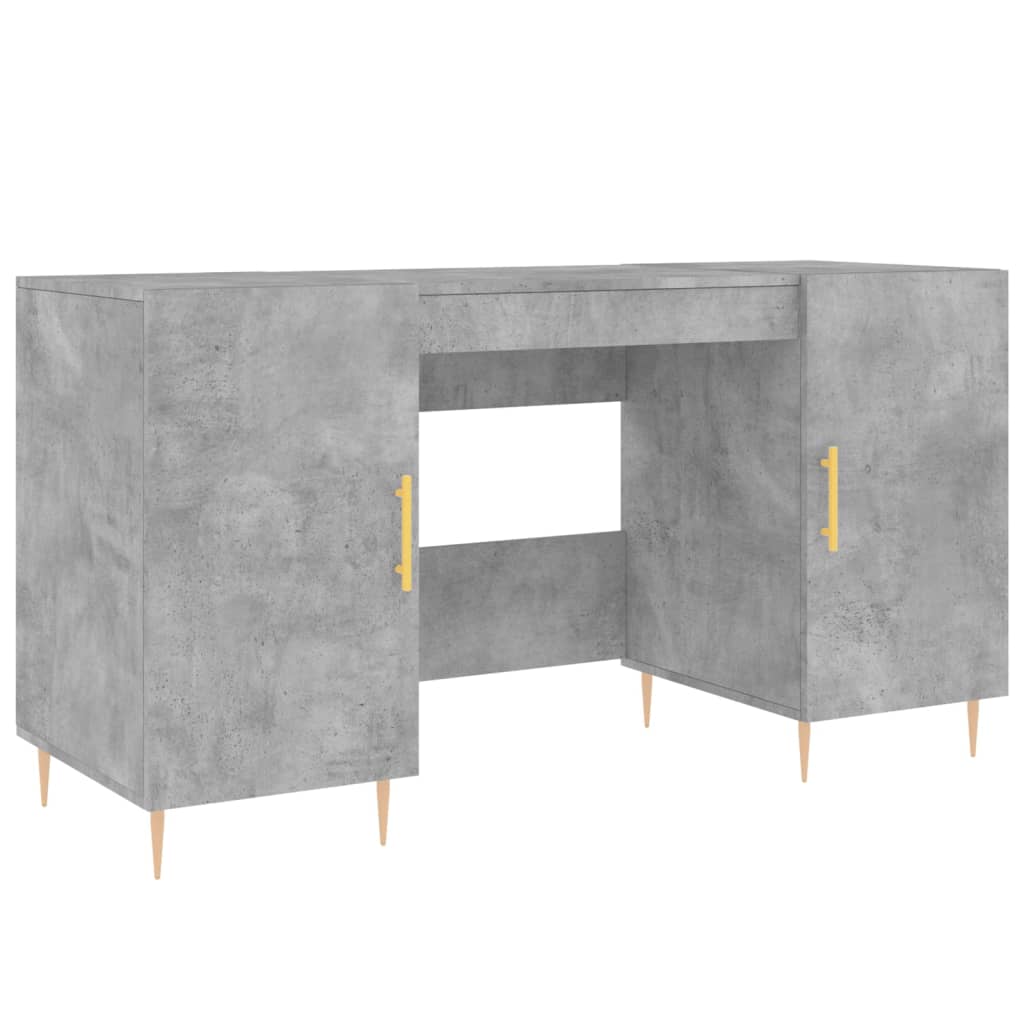 Schreibtisch mit Regal Schwarz Eichen-Optik 140 x 50 x 75 cm