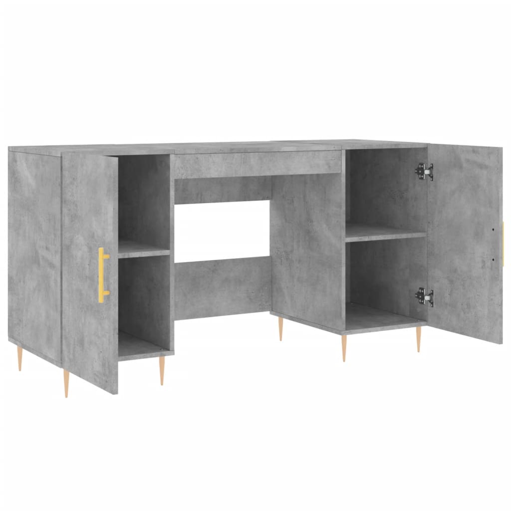 Schreibtisch mit Regal Schwarz Eichen-Optik 140 x 50 x 75 cm
