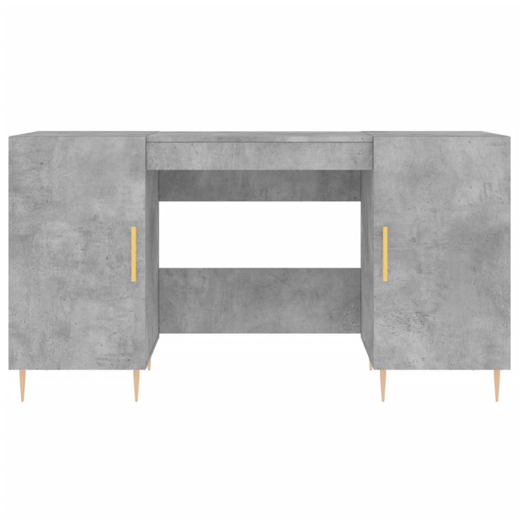 Schreibtisch mit Regal Schwarz Eichen-Optik 140 x 50 x 75 cm