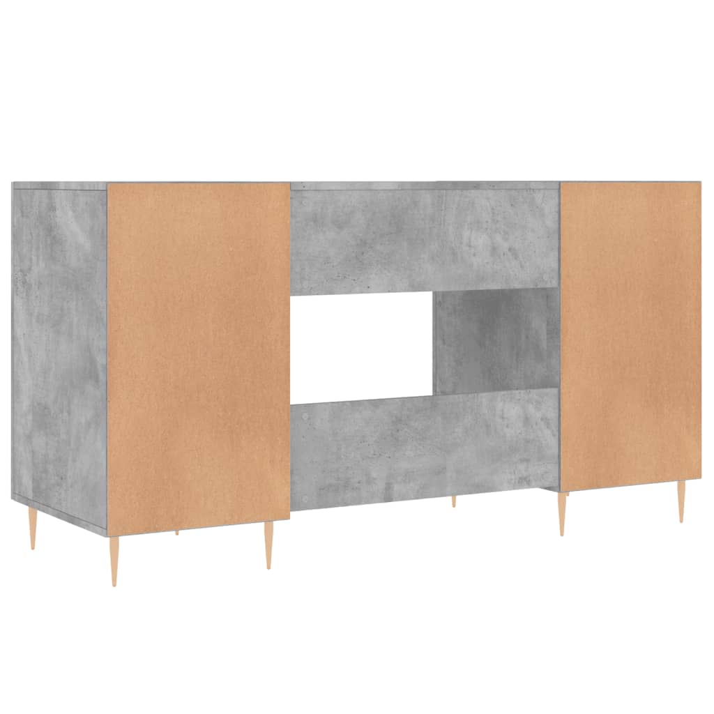Schreibtisch mit Regal Schwarz Eichen-Optik 140 x 50 x 75 cm