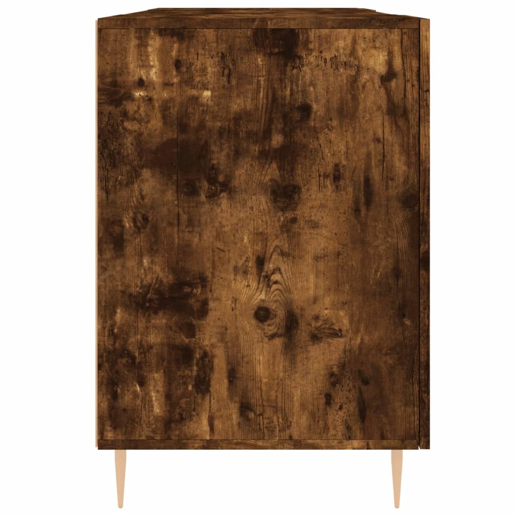 Schreibtisch mit Regal Schwarz Eichen-Optik 140 x 50 x 75 cm