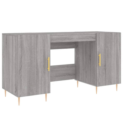 Schreibtisch mit Regal Schwarz Eichen-Optik 140 x 50 x 75 cm