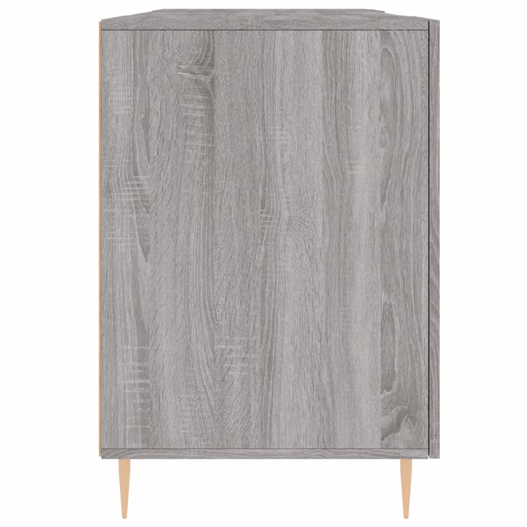 Schreibtisch mit Regal Schwarz Eichen-Optik 140 x 50 x 75 cm