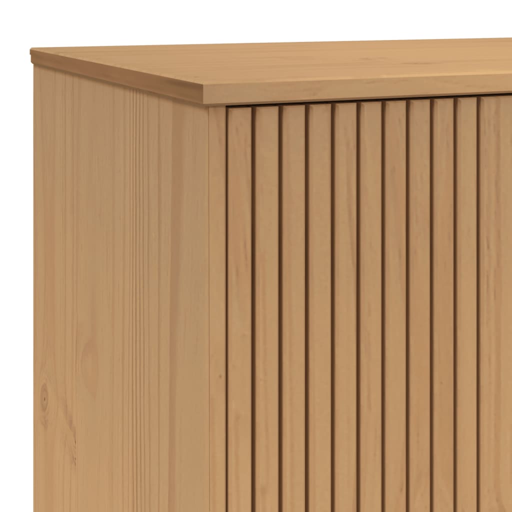 Kleiderschrank OLDEN Weiß Braun 76,5x53x172cm Massivholz Kiefer