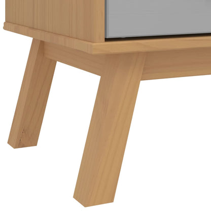 Kleiderschrank OLDEN Weiß Braun 76,5x53x172cm Massivholz Kiefer