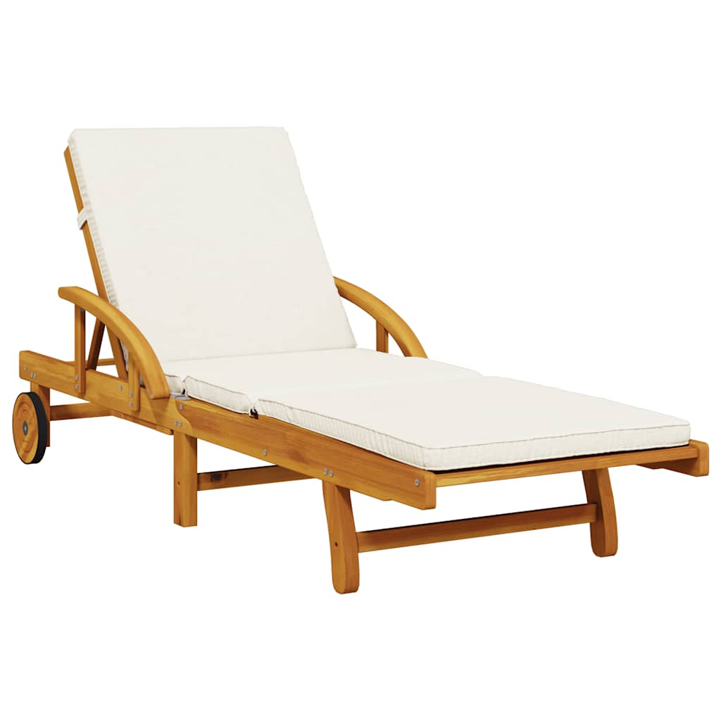 Sonnenliegen 2 Stk. Massivholz Akazie