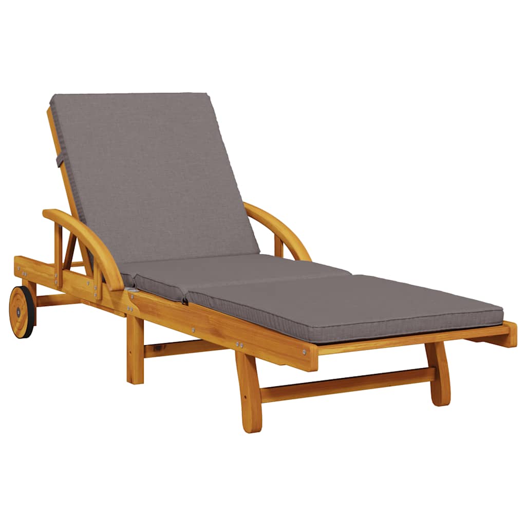 Sonnenliegen 2 Stk. Massivholz Akazie
