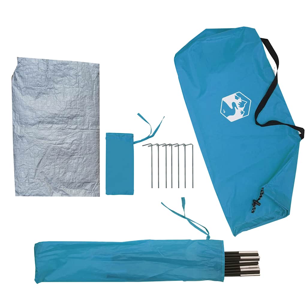Campingzelt 2 Personen Grau und Orange Wasserfest