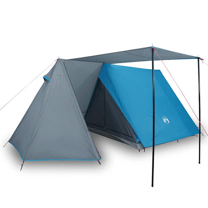 Campingzelt 3 Personen Grau und Orange Wasserfest