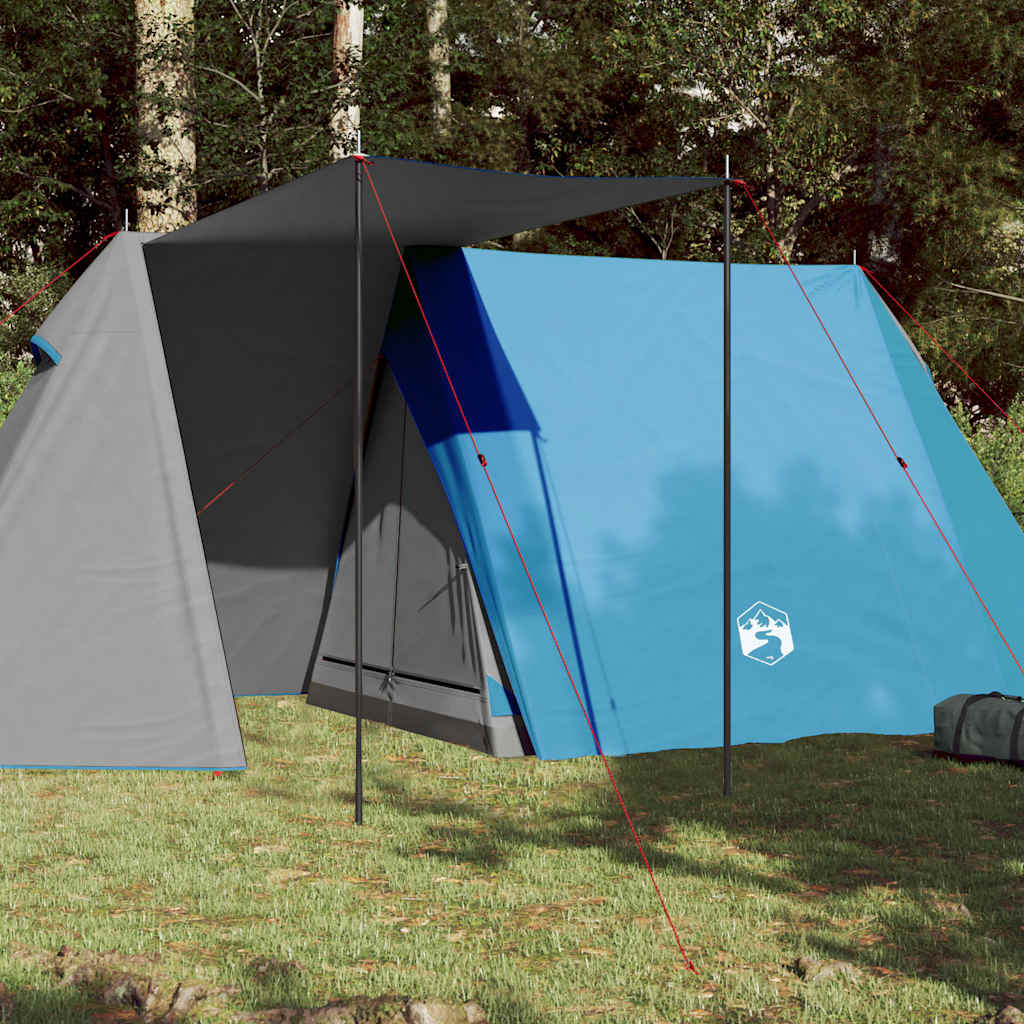 Campingzelt 3 Personen Grau und Orange Wasserfest