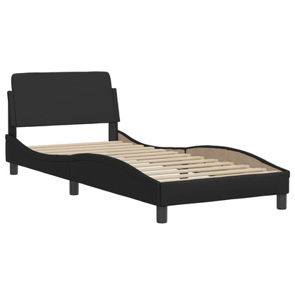 Polster-Einzelbett Modell inkl. Matratze, Kunstlederbezug 80x200 cm