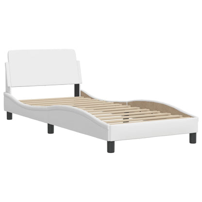 Polster-Einzelbett Modell inkl. Matratze, Kunstlederbezug 80x200 cm