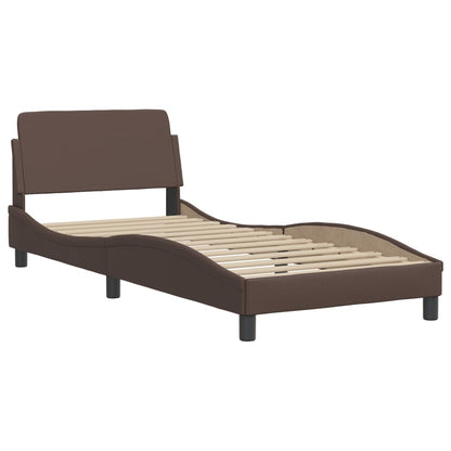 Polster-Einzelbett Modell inkl. Matratze, Kunstlederbezug 80x200 cm