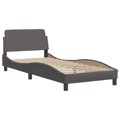 Polster-Einzelbett Modell inkl. Matratze, Kunstlederbezug 80x200 cm