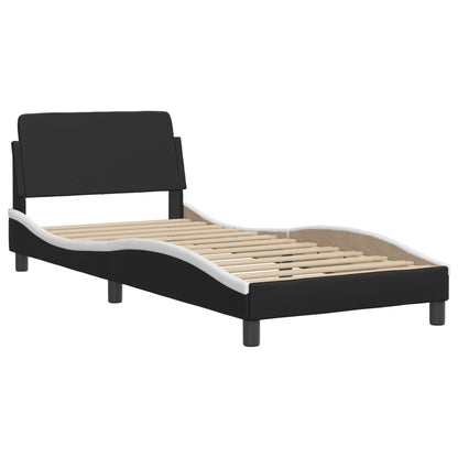 Polster-Einzelbett Modell inkl. Matratze, Kunstlederbezug 80x200 cm