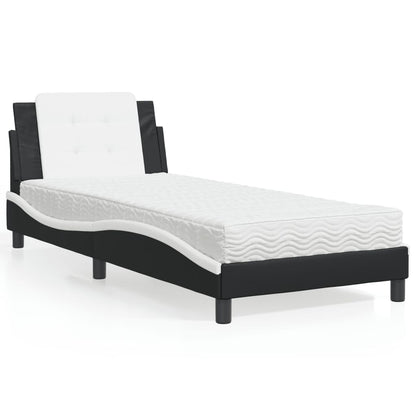 Polster-Einzelbett Modell inkl. Matratze, Kunstlederbezug 80x200 cm