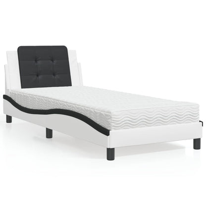 Polster-Einzelbett Modell inkl. Matratze, Kunstlederbezug 80x200 cm