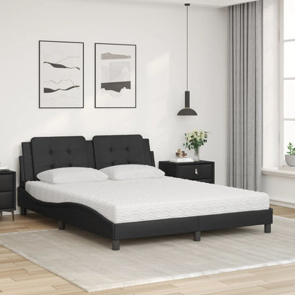 Polster-Doppelbett Modell inkl. Matratze, Kunstlederbezug 160x200 cm