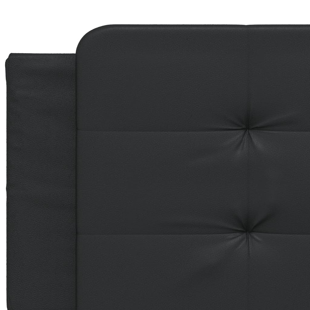 Polster-Doppelbett Modell inkl. Matratze, Kunstlederbezug 160x200 cm