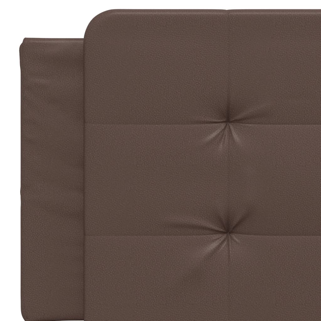 Polster-Doppelbett Modell inkl. Matratze, Kunstlederbezug 160x200 cm