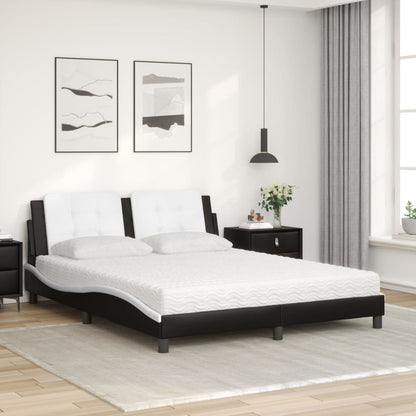 Polster-Doppelbett Modell inkl. Matratze, Kunstlederbezug 160x200 cm