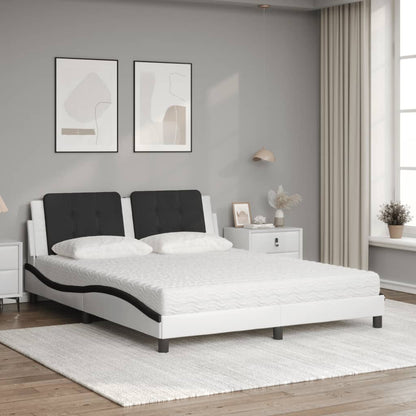 Polster-Doppelbett Modell inkl. Matratze, Kunstlederbezug 160x200 cm