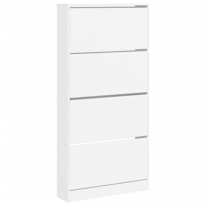 Schuhschrank mit 4 Klappen Sonoma-Eiche 80x21x163,5 cm