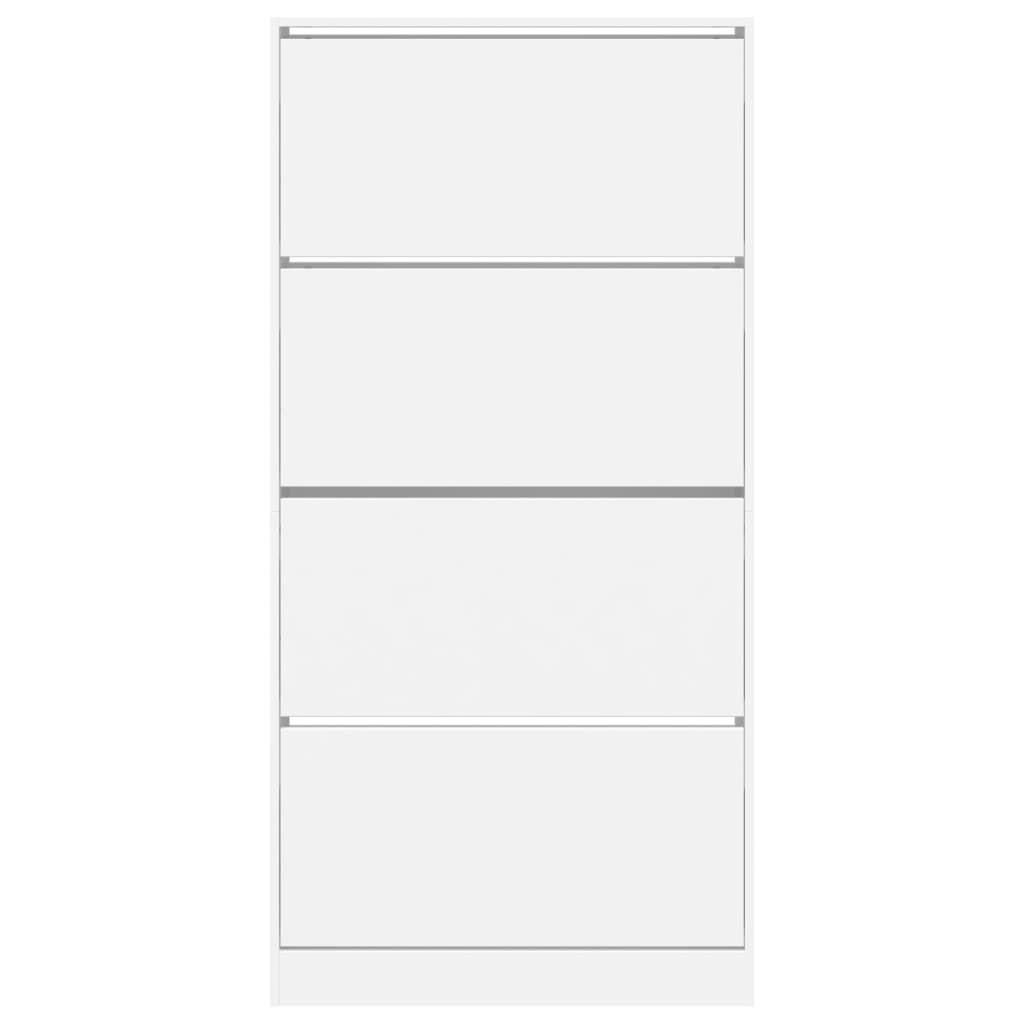 Schuhschrank mit 4 Klappen Sonoma-Eiche 80x21x163,5 cm