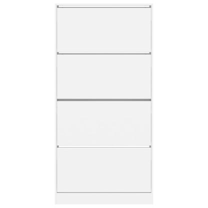 Schuhschrank mit 4 Klappen Sonoma-Eiche 80x21x163,5 cm