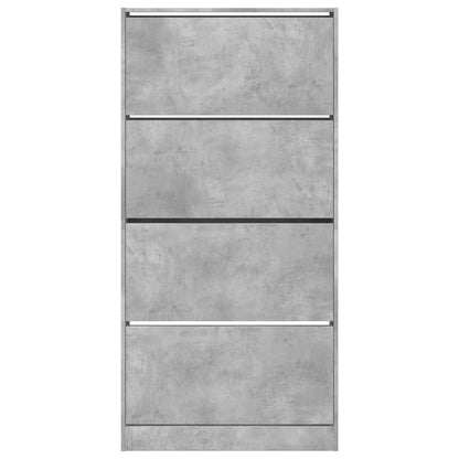 Schuhschrank mit 4 Klappen Sonoma-Eiche 80x21x163,5 cm