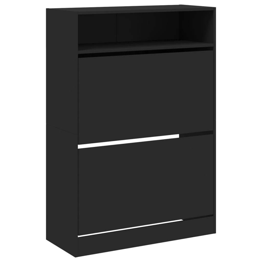 Schuhschrank mit 2 Klappen Weiß 80x34x116 cm
