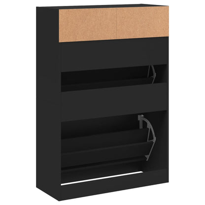 Schuhschrank mit 2 Klappen Weiß 80x34x116 cm