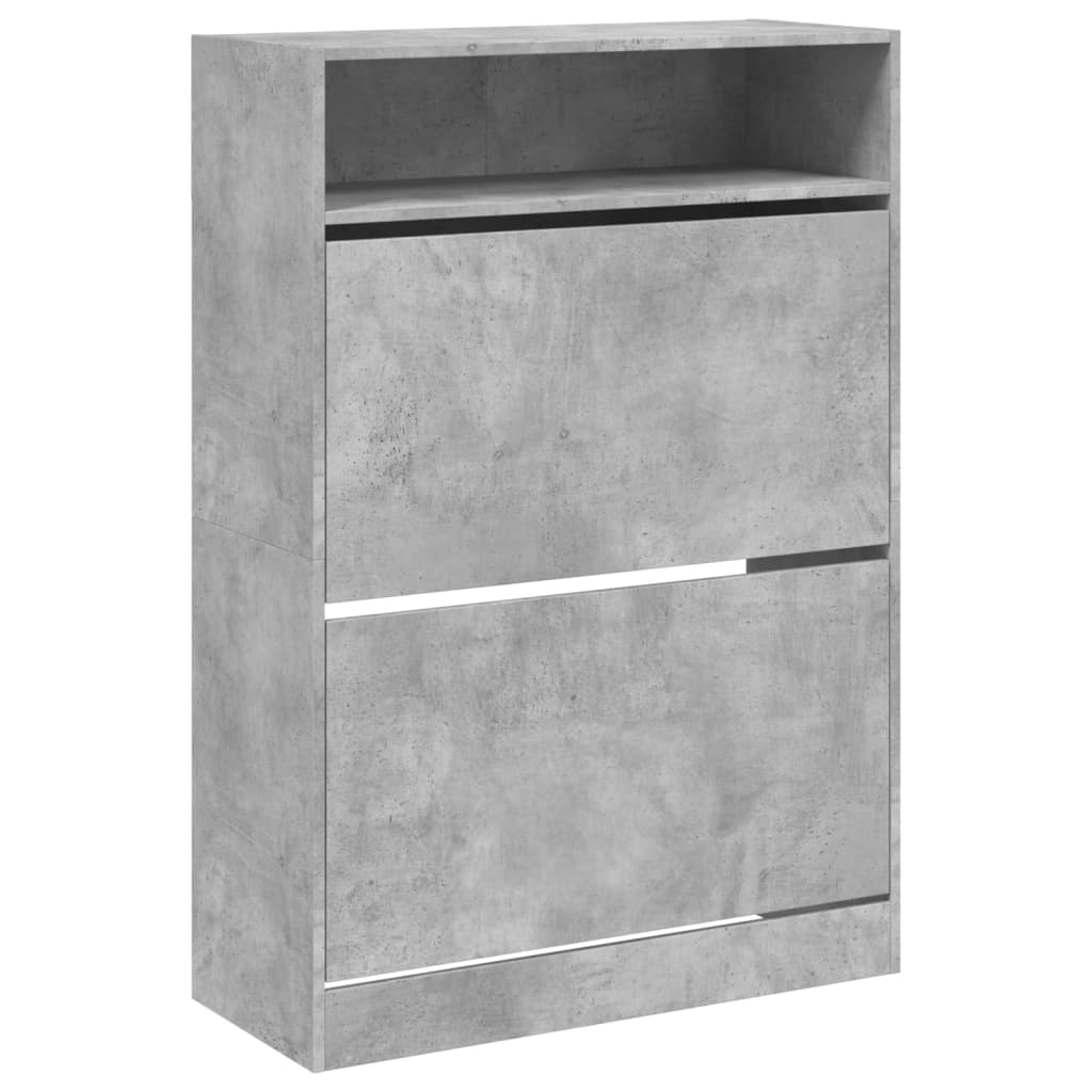 Schuhschrank mit 2 Klappen Weiß 80x34x116 cm