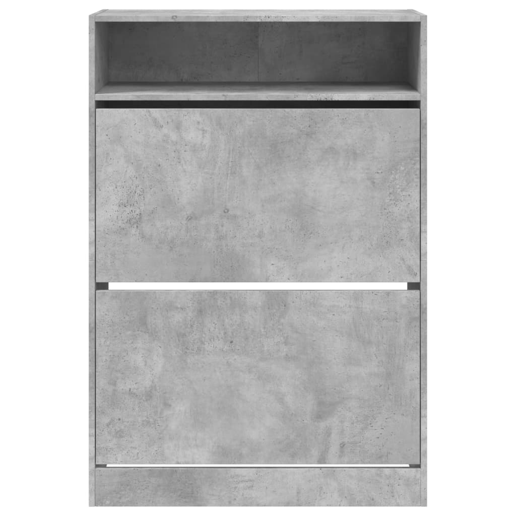 Schuhschrank mit 2 Klappen Weiß 80x34x116 cm
